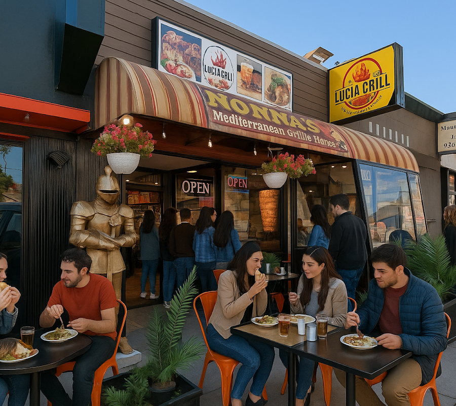 Editorial restaurant image stand-in for Lucia Mediterranean Grill – Mid-City LA | Shawarma • Falafel • Kebab