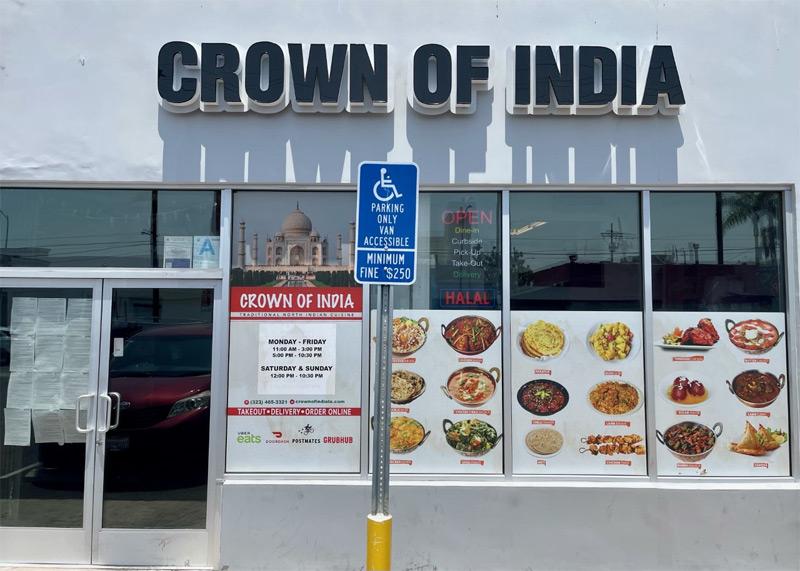 Editorial restaurant image stand-in for Crown of India